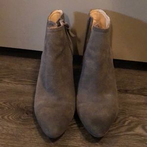 Banana Republic Chunky Heel Grey Booties